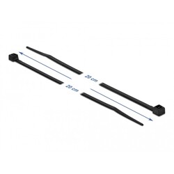 Opaski kablowe odporne na ciepło 200 x 3,6 mm 100 szt. czarne Delock 19353 Opaski kablowe odporne na ciepło 200 x 3,6 mm 100 szt. czarne Delock 19353