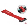 Opaski rzepowe do kabli 150 x 20 mm 5 szt. czerwone Delock 19526