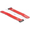 Opaski rzepowe z oczkiem do kabli 280 x 38 mm 3 szt. czerwone Delock 19550