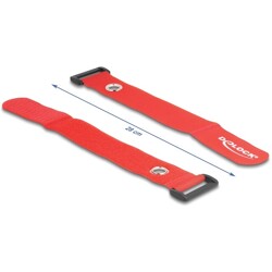 Opaski rzepowe z oczkiem do kabli 280 x 38 mm 3 szt. czerwone Delock 19550 Opaski rzepowe z oczkiem do kabli 280 x 38 mm 3 szt. czerwone Delock 19550