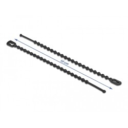 Trytytki wielokrotnego użytku 100 x 2,4 mm 100 szt. czarne Delock 19566