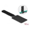 Mini uchwyty samoprzylepne na rzepy 90 x 24 mm 10 szt. czarne Delock 19582