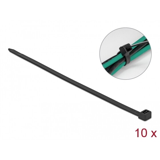 Opaski kablowe 1020 x 9 mm 10 szt. czarne Delock 19725
