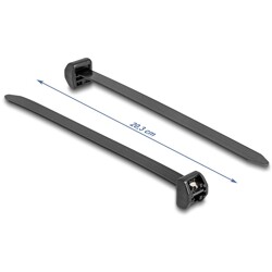 Opaski kablowe z metalową końcówką 203 x 12,7 mm 10 szt. czarne Delock 19726