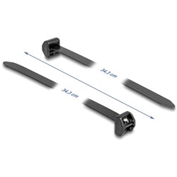 Opaski kablowe z metalową końcówką 343 x 12,7 mm 10 szt. czarne Delock 19727