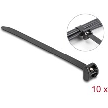 Opaski kablowe z metalową końcówką 457 x 12,7 mm 10 szt. czarne Delock 19730