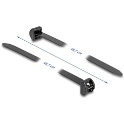 Opaski kablowe z metalową końcówką 457 x 12,7 mm 10 szt. czarne Delock 19730