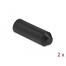 Zatyczki podklejane od wewnątrz 30 x 11 mm 2 szt. czarne Delock 19755