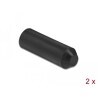 Zatyczki podklejane od wewnątrz 30 x 11 mm 2 szt. czarne Delock 19755