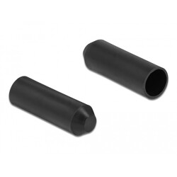 Zatyczki podklejane od wewnątrz 30 x 11 mm 2 szt. czarne Delock 19755