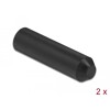 Zatyczki podklejane od wewnątrz 70 x 16 mm 2 szt. czarne Delock 19762