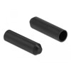 Zatyczki podklejane od wewnątrz 70 x 16 mm 2 szt. czarne Delock 19762