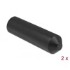 Zatyczki podklejane od wewnątrz 70 x 20 mm 2 szt. czarne Delock 19772