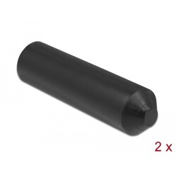 Zatyczki podklejane od wewnątrz 70 x 20 mm 2 szt. czarne Delock 19772