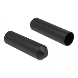 Zatyczki podklejane od wewnątrz 70 x 20 mm 2 szt. czarne Delock 19772
