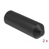 Zatyczki podklejane od wewnątrz 80 x 25 mm 2 szt. czarne Delock 19841