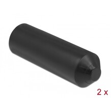 Zatyczki podklejane od wewnątrz 80 x 25 mm 2 szt. czarne Delock 19841