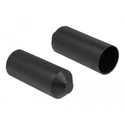 Zatyczki podklejane od wewnątrz 90 x 30 mm 2 szt. czarne Delock 19860