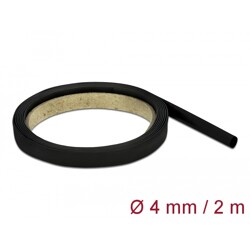 Rurka termokurczliwa 4:1 2 m x 4 mm czarna Delock 20664