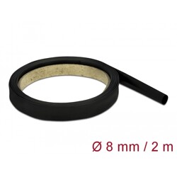 Rurka termokurczliwa 4:1 2 m x 8 mm czarna Delock 20666