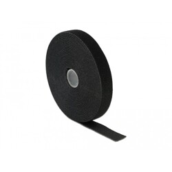 Taśma rzep na rolce 10 m x 20 mm w pudełku czarna Delock 20671 Taśma rzep na rolce 10 m x 20 mm w pudełku czarna Delock 20671