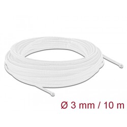 Koszulka pleciona rozciągana 10 m x 3 mm biały Delock 20692