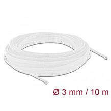 Koszulka pleciona rozciągana 10 m x 3 mm biały Delock 20692