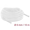 Koszulka pleciona rozciągana 10 m x 6 mm biały Delock 20693