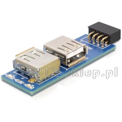 Gniazdo wewnętrzne USB - 2x USB lewe / prawe
