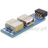 Gniazdo wewnętrzne USB - 2x USB lewe / prawe