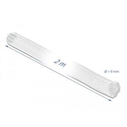 Koszulka pleciona rozciągana 2 m x 9 mm biały Delock 20697 Koszulka pleciona rozciągana 2 m x 9 mm biały Delock 20697