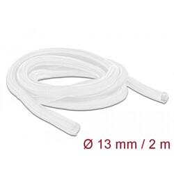 Koszulka pleciona rozciągana 2 m x 13 mm biały Delock 20698
