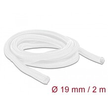 Koszulka pleciona rozciągana 2 m x 19 mm biały Delock 20700