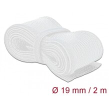 Koszulka pleciona z zapięciem haczyk-pętelka 2 m x 19 mm biały Delock 20702