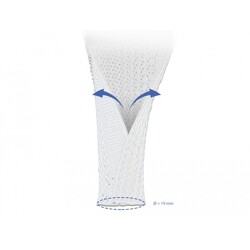 Koszulka pleciona z zapięciem haczyk-pętelka 2 m x 19 mm biały Delock 20702 Koszulka pleciona z zapięciem haczyk-pętelka 2 m x 19 mm biały Delock 20702