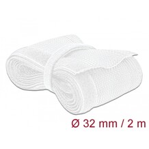 Koszulka pleciona z zapięciem haczyk-pętelka 2 m x 32 mm biały Delock 20703