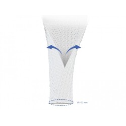 Koszulka pleciona z zapięciem haczyk-pętelka 2 m x 32 mm biały Delock 20703 Koszulka pleciona z zapięciem haczyk-pętelka 2 m x 32 mm biały Delock 20703