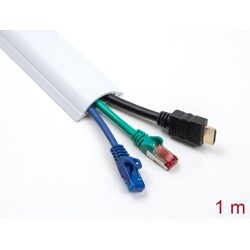 Korytko kablowe 70 x 20 mm długość 1 m biały Delock 20706