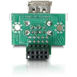 Gniazdo wewnętrzne USB żeńskie  2x USB żeńskie (g&oacute;rne) (odwrotny kierunek)