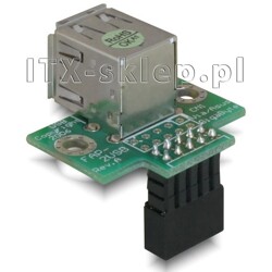 Gniazdo wewnętrzne USB żeńskie  2x USB żeńskie (g&oacute;rne) (odwrotny kierunek)