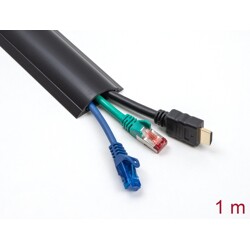 Korytko kablowe 70 x 20 mm długość 1 m czarne Delock 20711