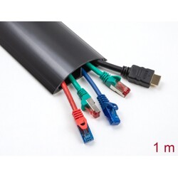 Korytko kablowe 89 x 21 mm długość 1 m czarne Delock 20712