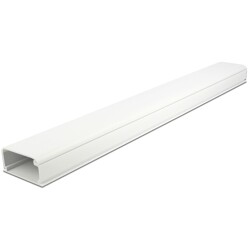 Korytko kablowe z pokrywą 57 x 28 mm długość 1 m białe Delock 20723