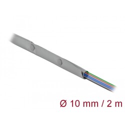 Rękaw kablowy z zatrzaskami 2 m x 10 mm szary/czarny Delock 20725