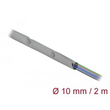 Rękaw kablowy z zatrzaskami 2 m x 10 mm szary/czarny Delock 20725