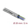 Rękaw kablowy z zatrzaskami 2 m x 20 mm szary/czarny Delock 20726