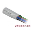 Rękaw kablowy z zatrzaskami 2 m x 50 mm szary/czarny Delock 20728