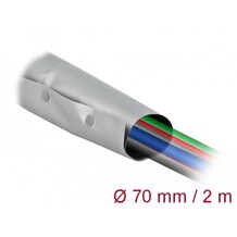Rękaw kablowy z zatrzaskami 2 m x 70 mm szary/czarny Delock 20729