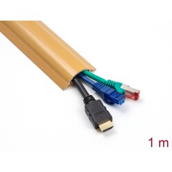 Samoprzylepna listwa kablowa 30 x 11 mm długość 1 m drewno Delock 20730