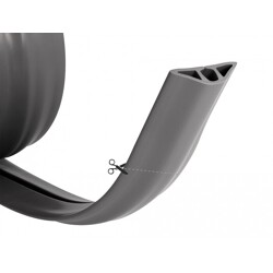 Elastyczna listwa kablowa PCW 50 x 13 mm długość 1,5 m szara Delock 20732